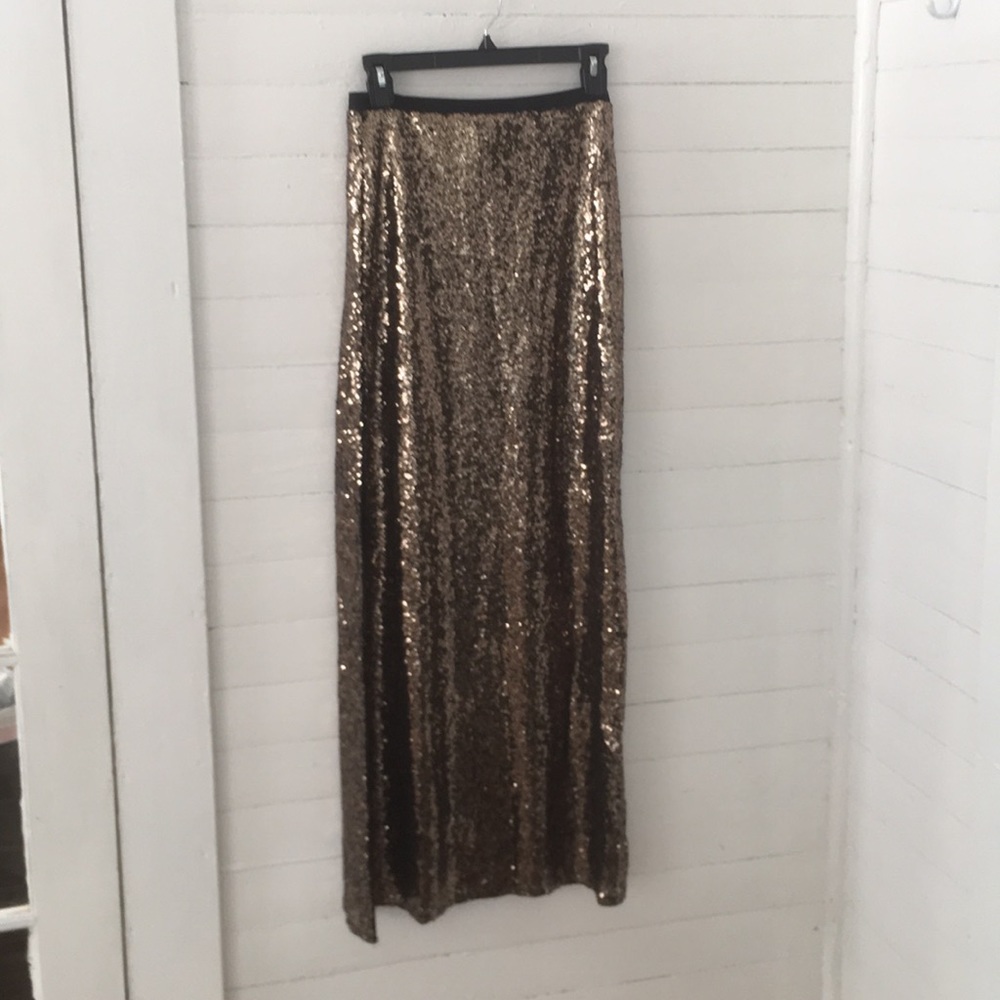 Skies are Blue Dark Gold/ Bronze Skirt